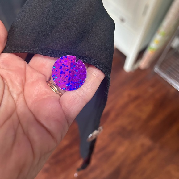 Hand Made Dance Veil or Wrap. Black Chiffon - Picture 4 of 4